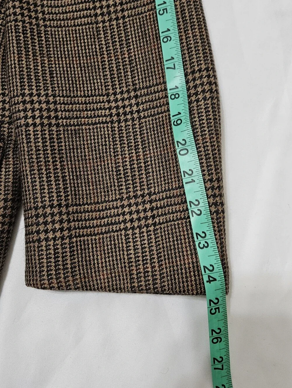 RALPH Lauren Men's 48T Glen Plaid Wool Sport Coat Blazer Brown Made in Canada